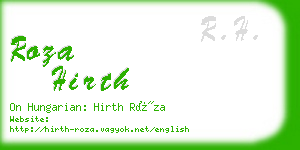 roza hirth business card